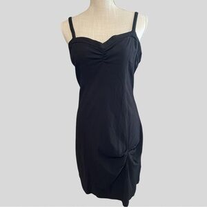 Free People Intimates (S) Black Mini Dress with Ruched Side and Spaghetti Straps
